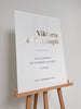 Welcome sign on acrylic with gold leaf | personalised