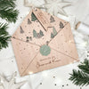 Weihnachtswünsche im Holzumschlag für Weihnachtsmann "Tannen" | Briefumschlag aus Holz personalisiert