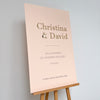 Welcome sign on acrylic with gold leaf | personalised