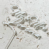 Cake Topper aus Acryl mit Mr&Mrs Aufschrift und personalisiert