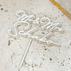 Cake Topper aus Acryl mit Mr&Mrs Aufschrift und personalisiert