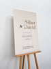 Welcome sign on acrylic with gold leaf | personalised