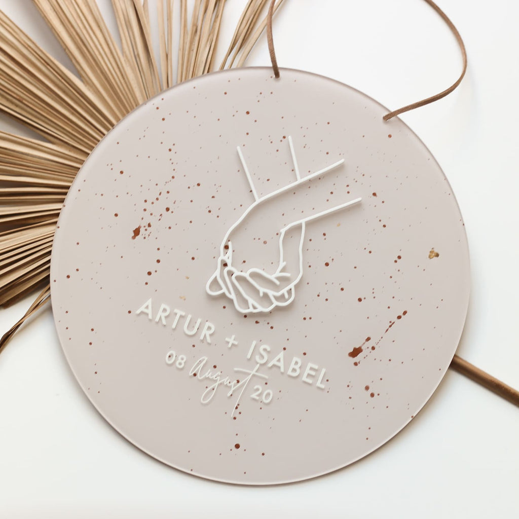 Acrylschild Valentinstag Hochzeit Geschenk personalisiert