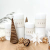 Adventskranzanhänger Lederband Set „schlicht"