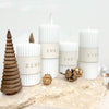 Adventskranzanhänger Lederband Set „schlicht"