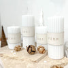 Adventskranzanhänger Lederband Set „schlicht"