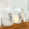 Adventskranzanhänger Zahlen Set „Satiniert“ mit UV-Druck