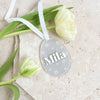 Anhänger Osterei aus Acryl "Blume" mit 3D Name | personalisiert