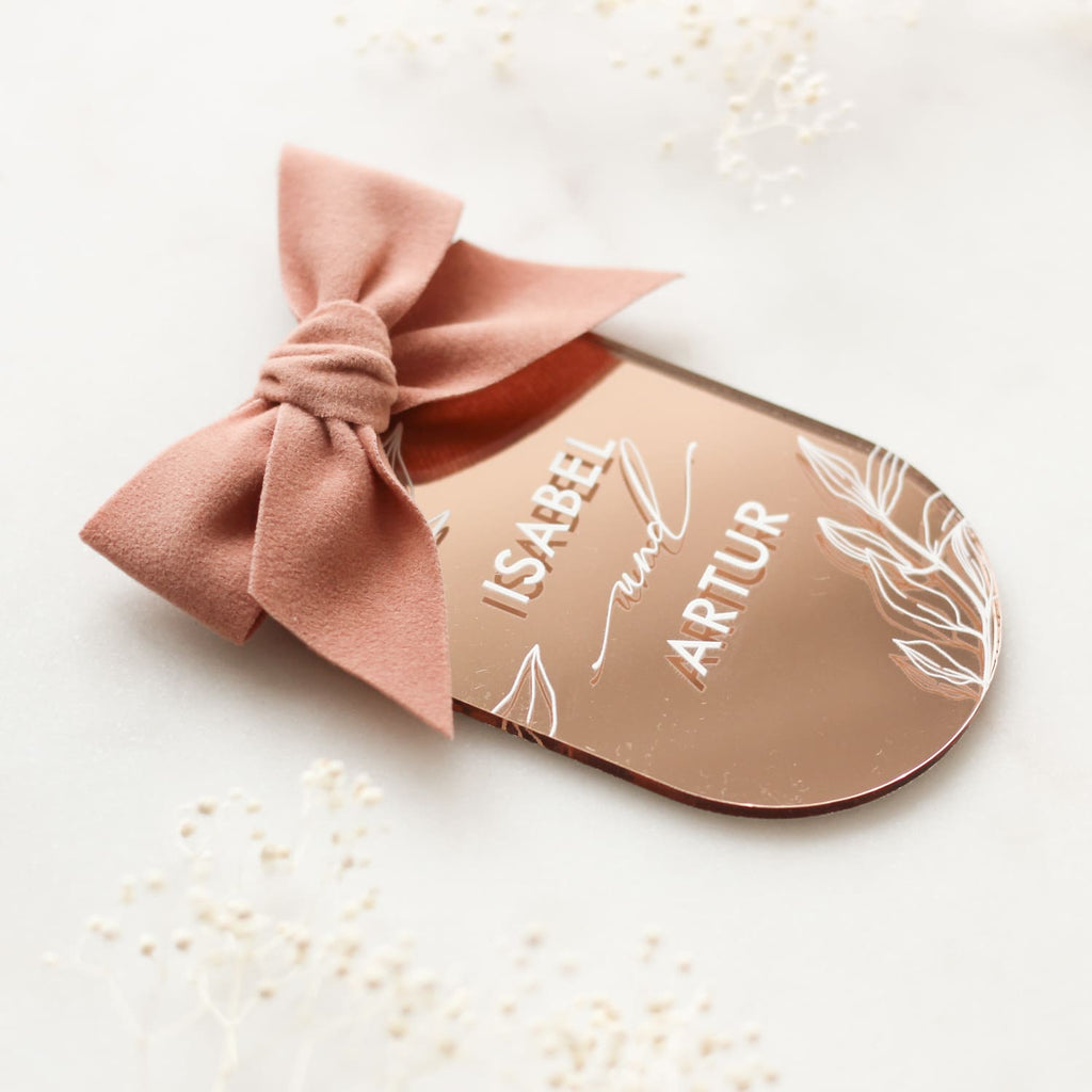 Acrylanhänger Samtschleife Valentinstag Hochzeit Geschenk Taschenanhänger