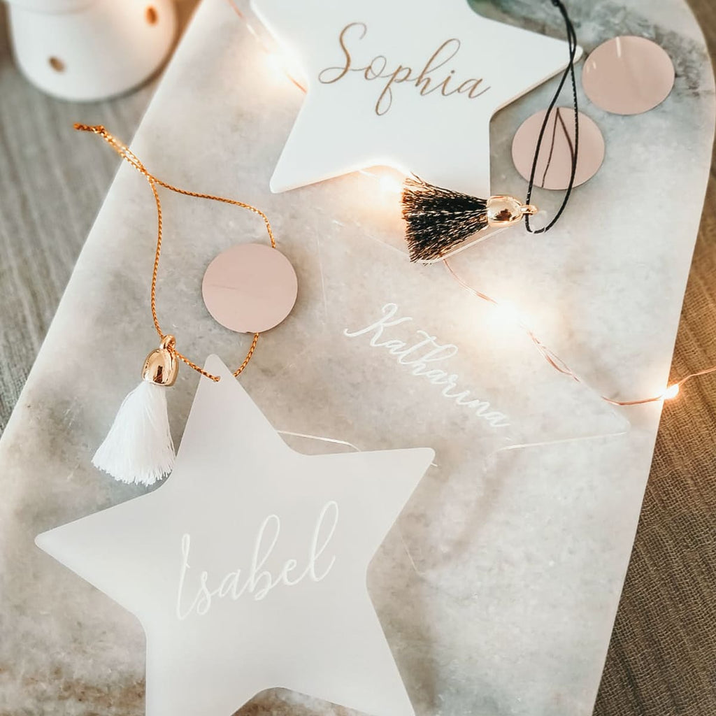 Christmas tree star made of acrylic | personalised