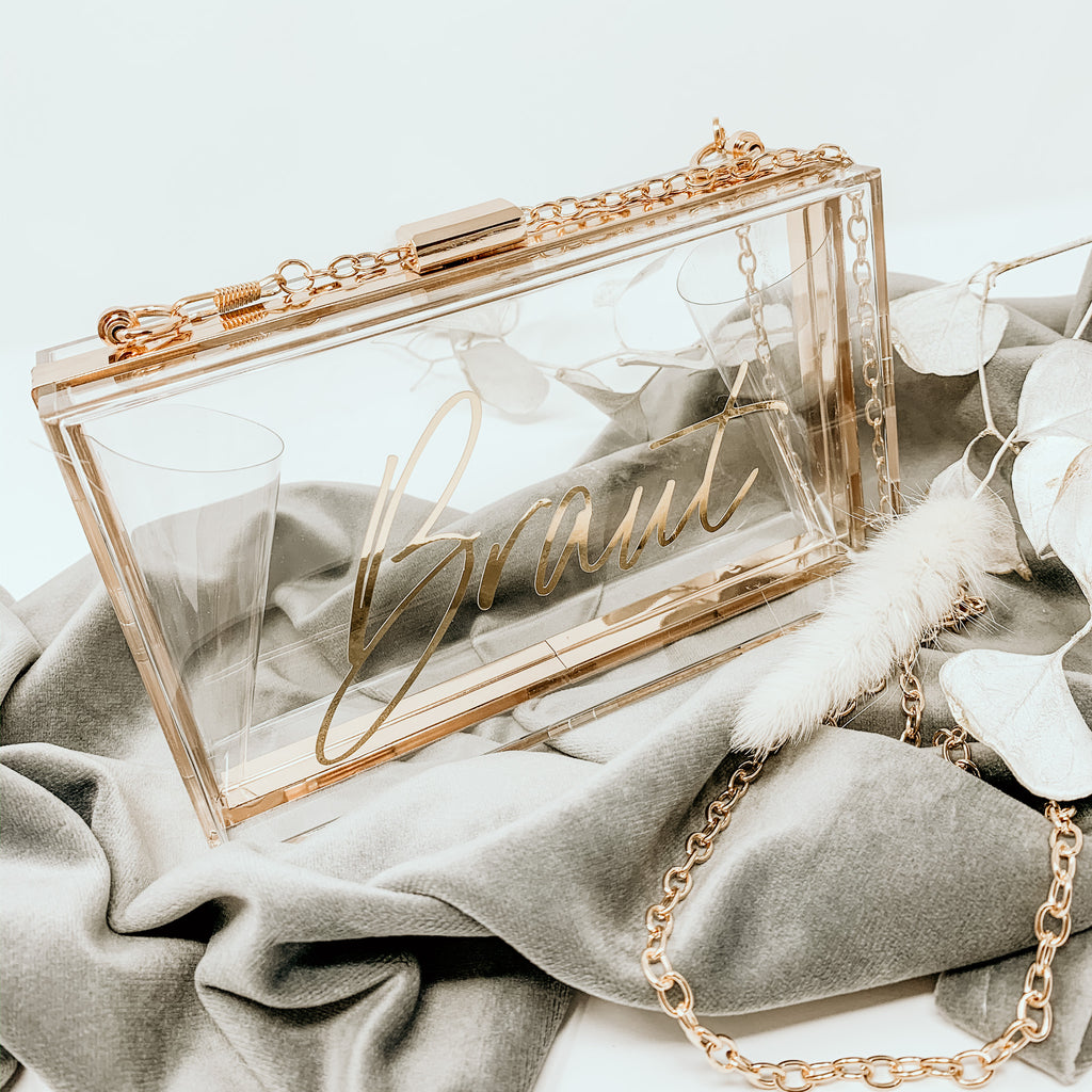CLUTCH Your personalized acrylic glass bag, transparent