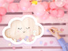 Scrapbook cloud with colorful drops