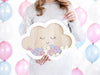 Scrapbook cloud with colorful drops
