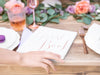 Gästebuch mit roségoldener großer Aufschrift in Weiß - 22 Seiten