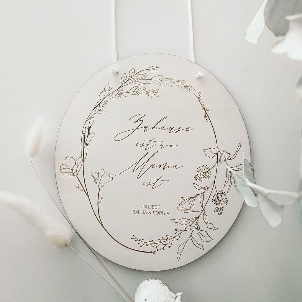 Home is where mom is | small wooden sign | personalised