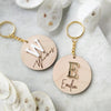 Keychain made of wood, acrylic "initials" | personalised