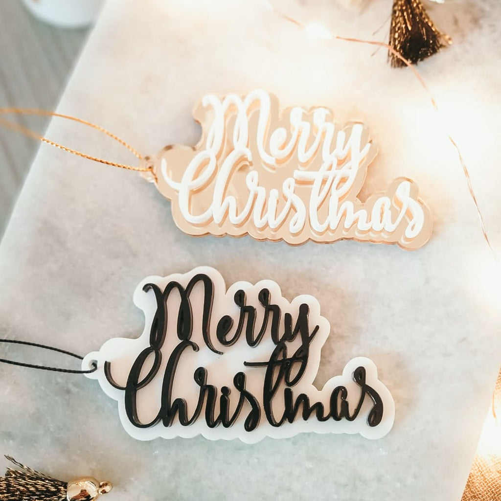 Anhänger aus Acryl "Merry Christmas"
