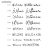 Willkommensschild auf Acryl mit Blattgold | personalisiert