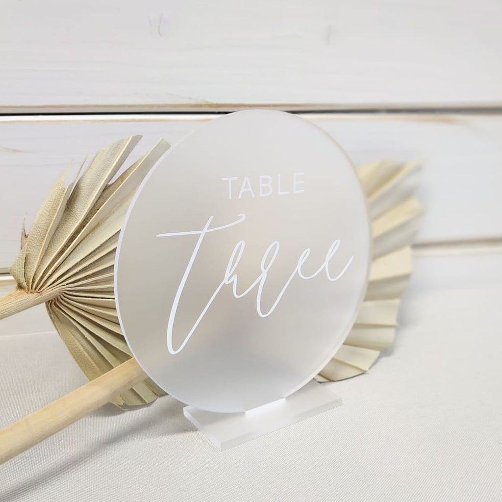 Table number made of acrylic glass | theme 2