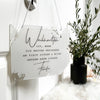 Weihnachtsdeko Schild aus Acryl „Weihnachten ist …“ in Weiß