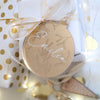 Personalisierter Weihnachtsschmuck Gold Name