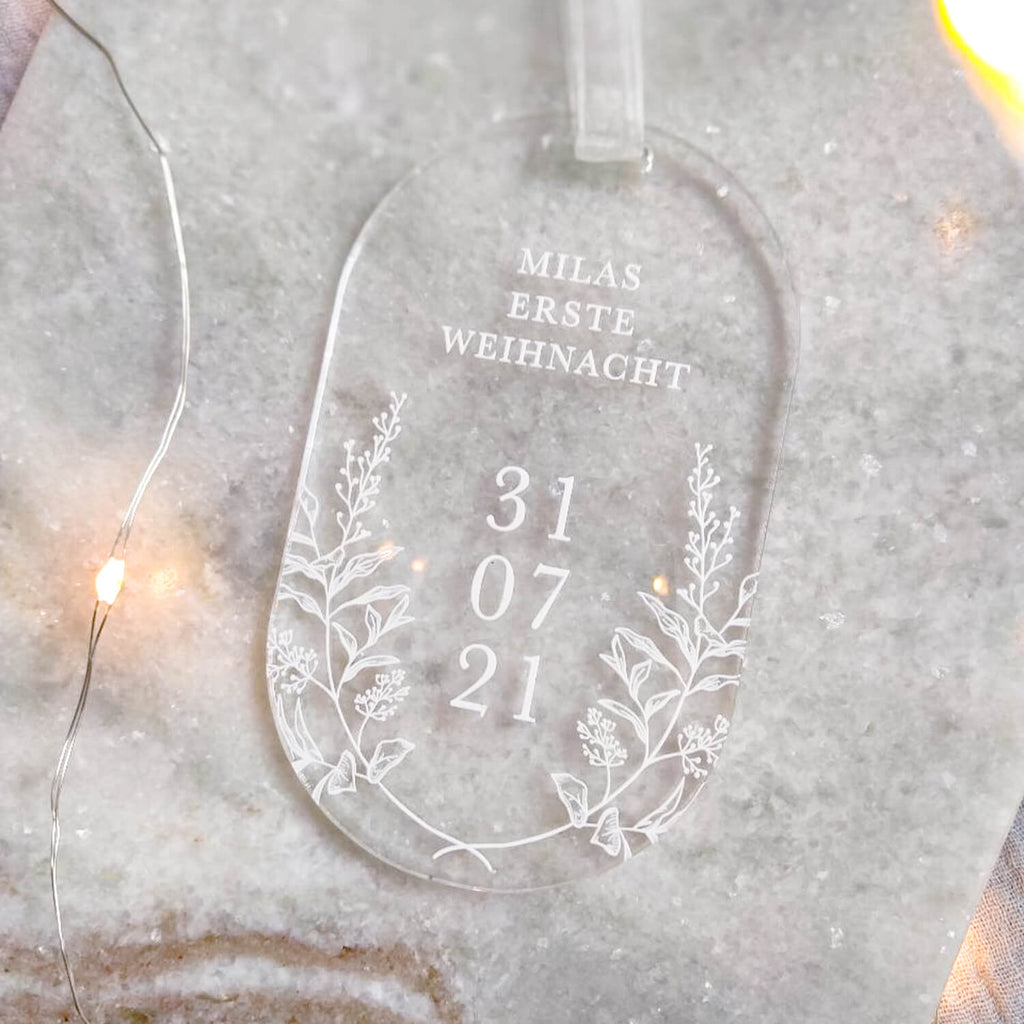 Personalisierter Weihnachtsschmuck "Erste Weihnacht"