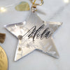 Personalisierter Weihnachtsschmuck Silber Name