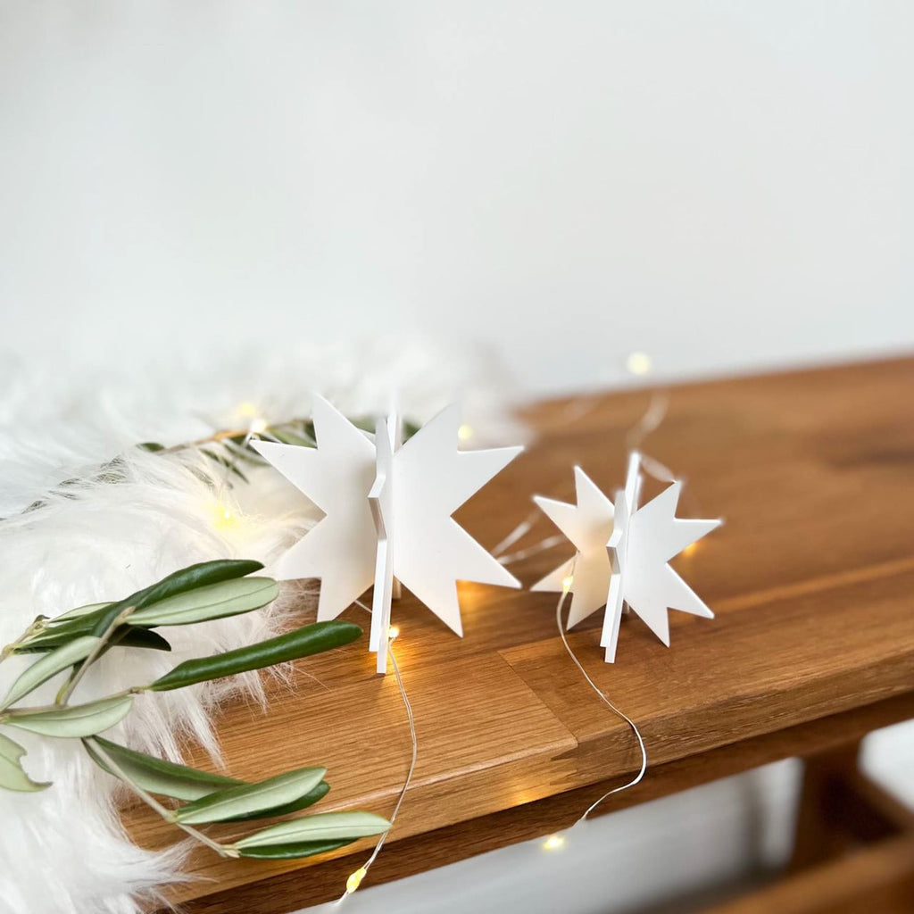 Weihnachtsstern 3D als Steckfigur aus Acryl minimalistisch