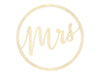 2x wooden chair hanger sign "Mr Mrs" - diameter 38 cm