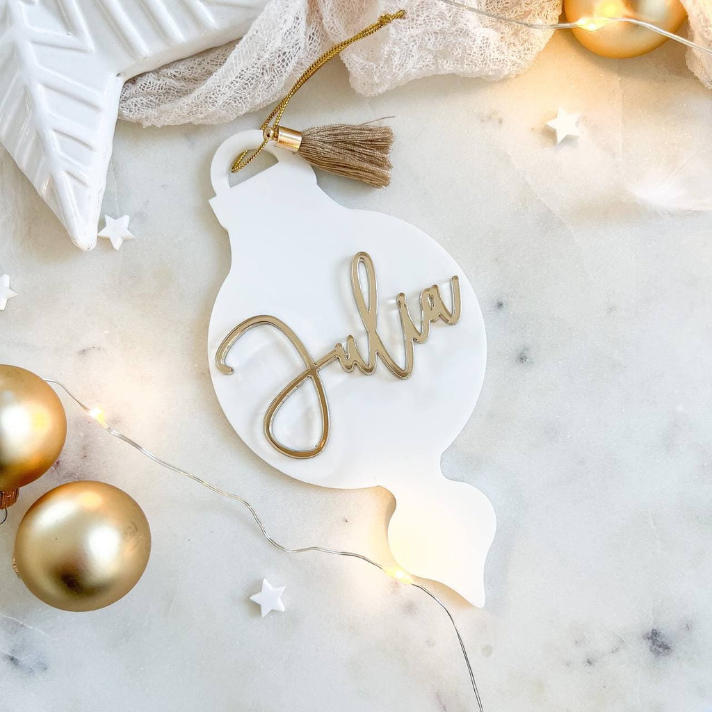 Weihnachtskugel personalisiert acryl