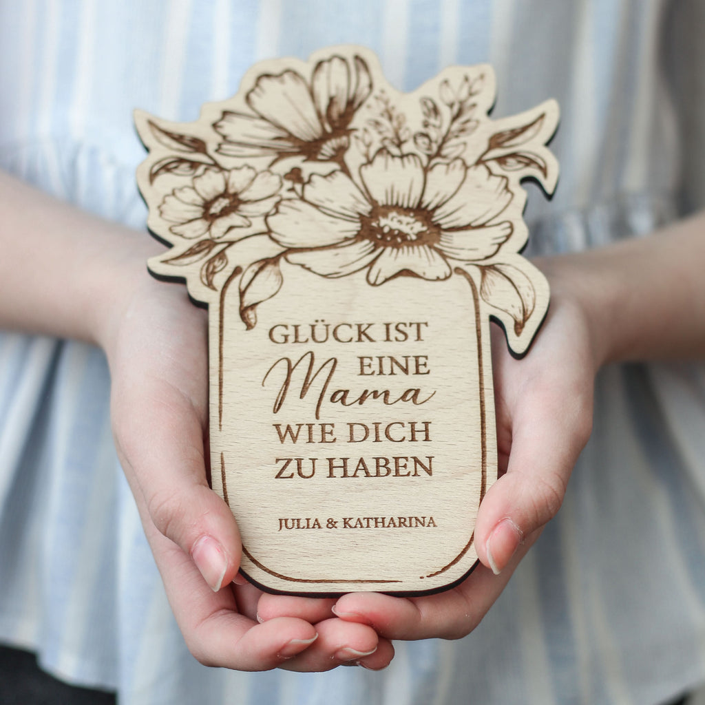 holzkarte muttertag