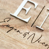 personalisiertes holzschild 3d initialen valentinstag hochzeitsgeschenk