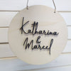 Wooden sign 3D writing, personalised