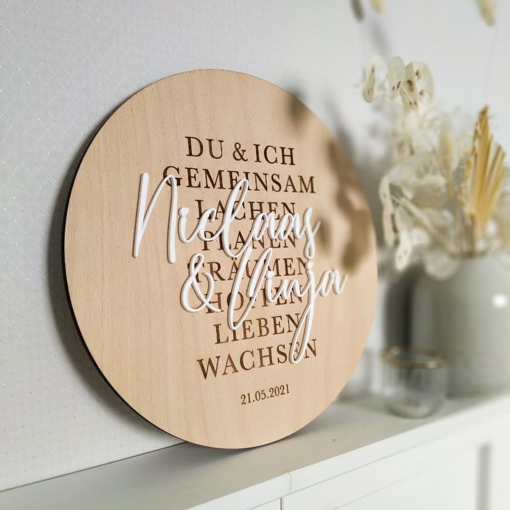 holzschild mit spruch