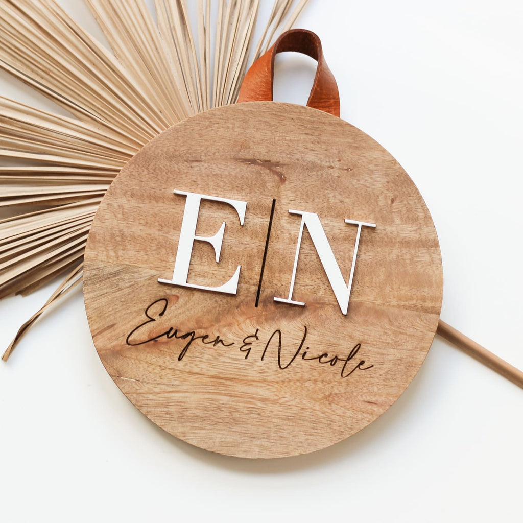 personalisiertes holzschild 3d initialen valentinstag hochzeitsgeschenk
