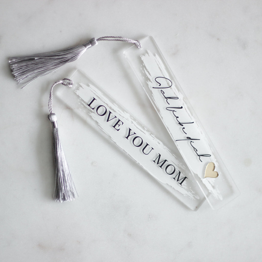 Personalized acrylic bookmark
