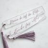 Personalized acrylic bookmark