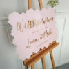 willkommensschild Hochzeit 3D Schrift Acrylglas personalisiert
