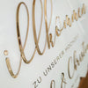 willkommensschild Hochzeit 3D Schrift Acrylglas personalisiert
