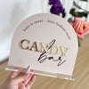 Candybar Schild aus Acryl | Hochzeit | 3D Schrift | mit Fuß