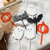 Cake Topper aus Acryl mit Halloween Motiven als Geist, Kürbis, Fledermaus und Boo