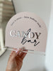 Candybar Schild aus Acryl | Hochzeit | 3D Schrift | mit Fuß