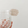 Personalisierte Acryl-Glasmarker mit elegantem Pinselstrich