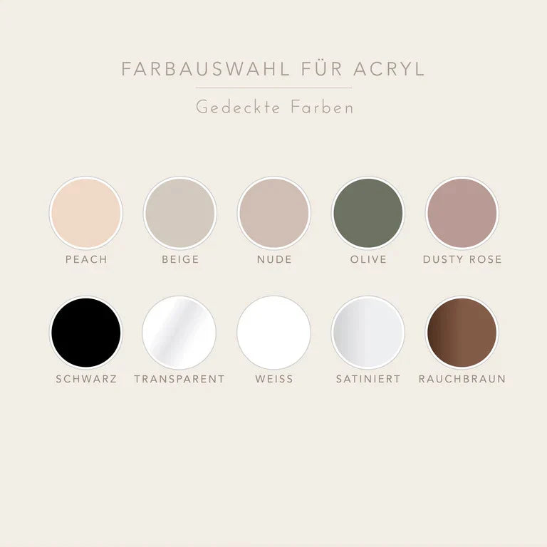 Tischnummer Hochzeit Elisabeth aus Acryl, asymmetrisch