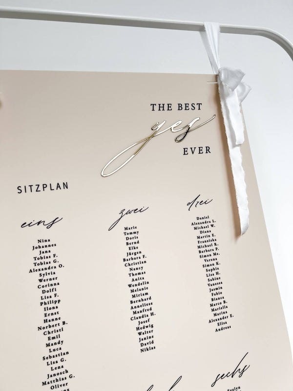 Sitzplan Hochzeit „Marie“ – personalisiert