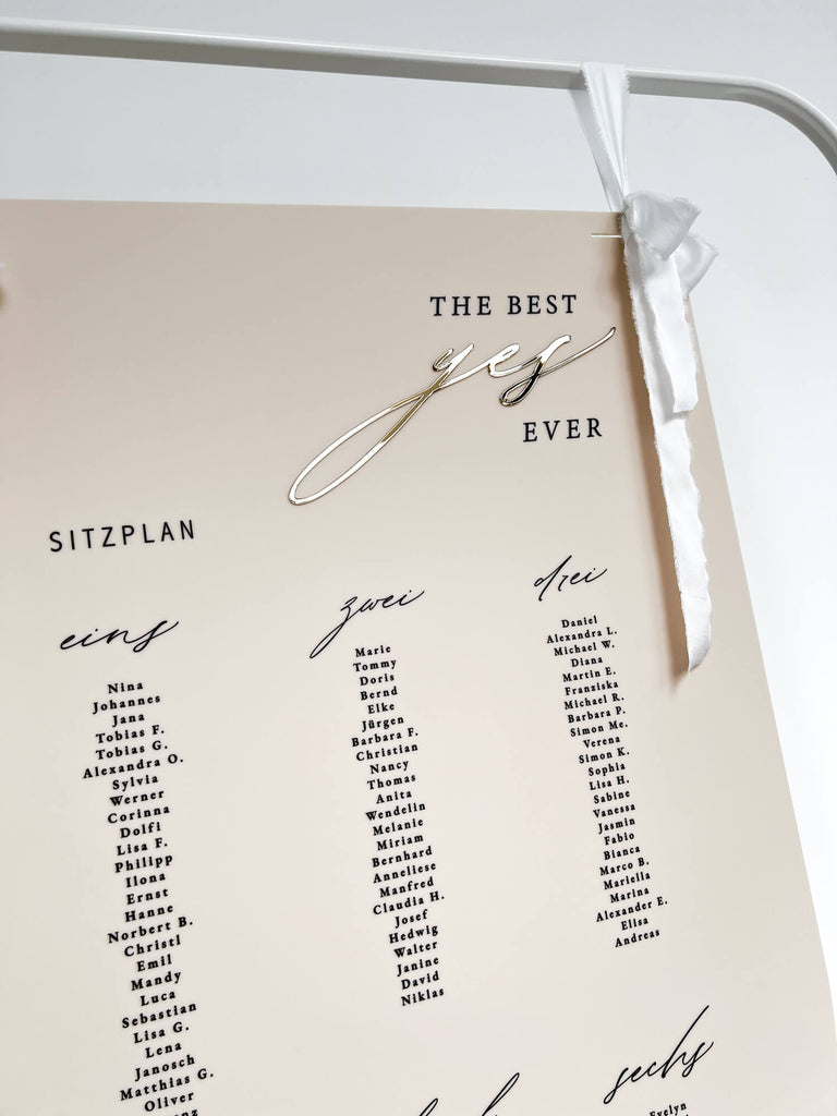Sitzplan Hochzeit „Marie“ – personalisiert