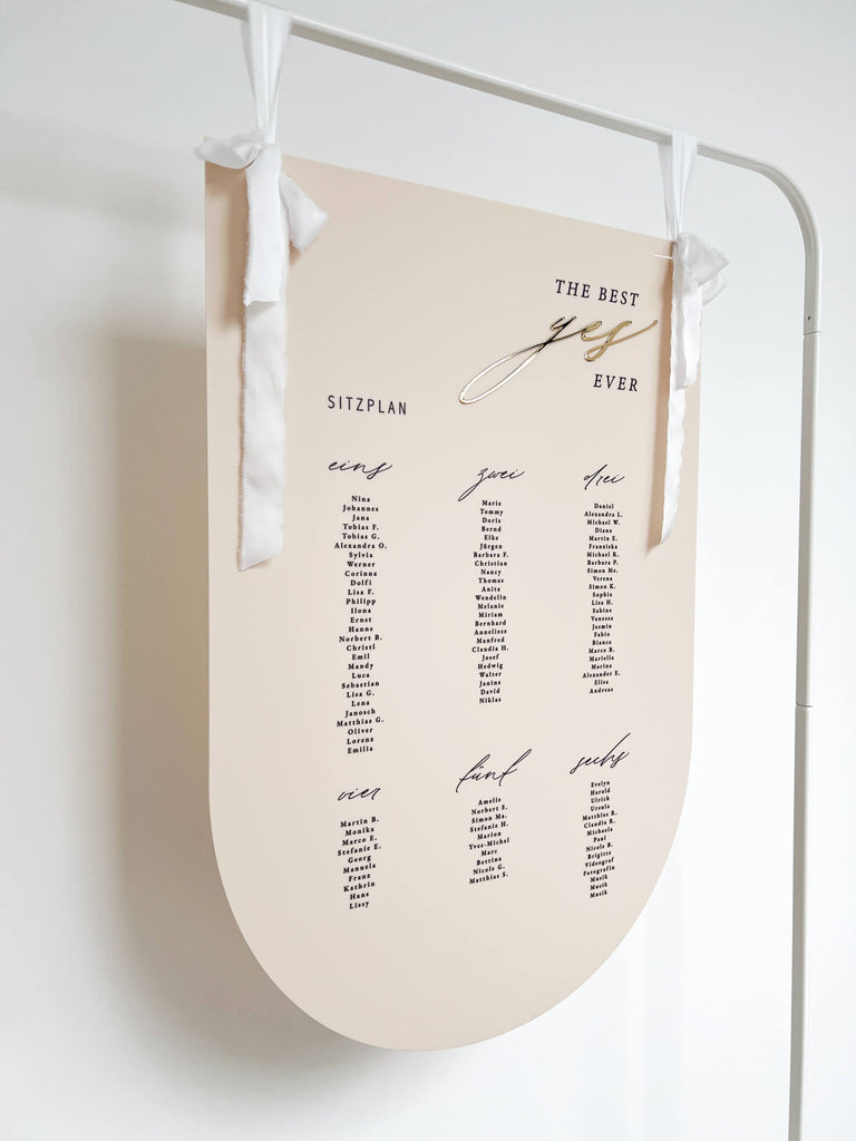 Sitzplan Hochzeit „Marie“ – personalisiert