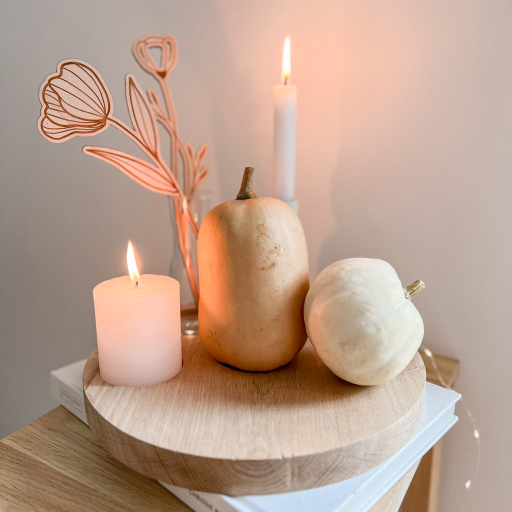 Holzblumen als Set aus Buchenholz 20-30 cm