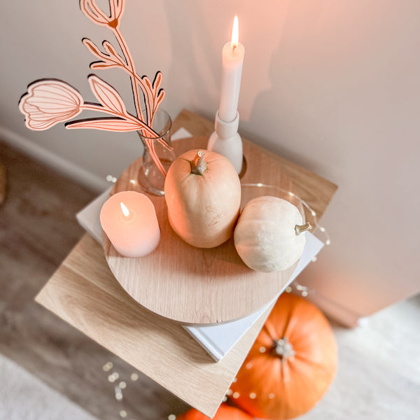 Holzblumen als Set aus Buchenholz 20-30 cm