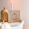 Holzschild aus Eiche mit Pumpkin Gravur